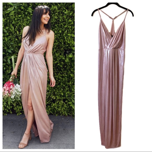 Laundry By Shelli Segal Dresses & Skirts - NWT Laundry shimmer surplice blush evening gown